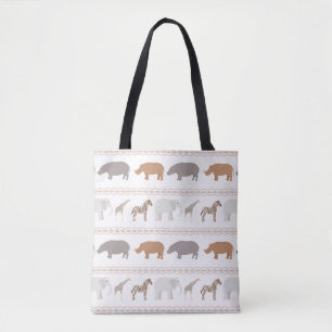 African animals pattern 1 tote bag