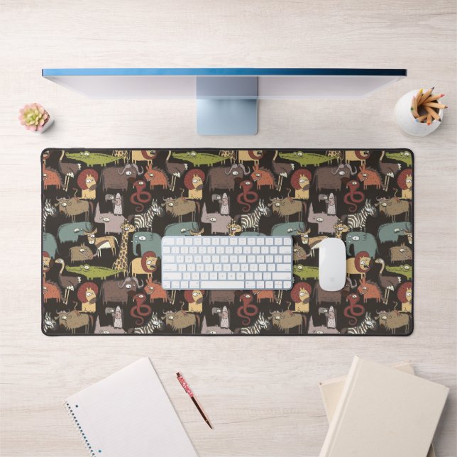 African Animals Pattern Desk Mat (Office 1)