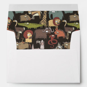 African Animals Pattern Envelopes
