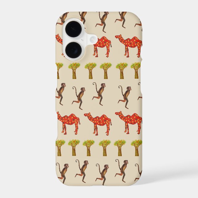 African Animals Pattern iPhone 8/7, Barely There (Back)