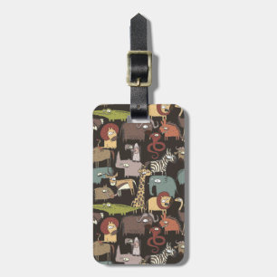 African Animals Pattern Luggage Tag