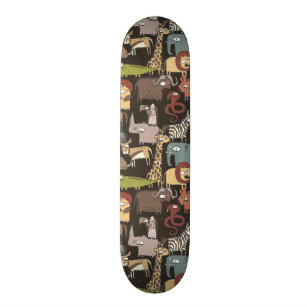 African Animals Pattern Skateboard