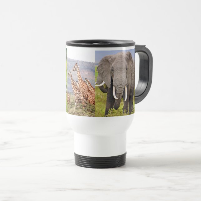 African Animals Travel Mug (Front Right)