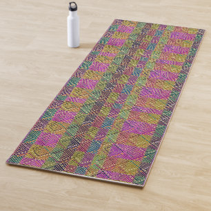 African Ankara Mud Cloth Inspired   Two Designs Yoga Mat