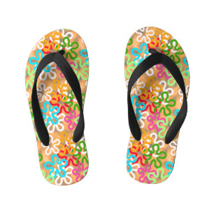African Ankara Pattern Design Kid's Flip Flops