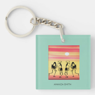 African Art, Awesome Break Dance Key Ring