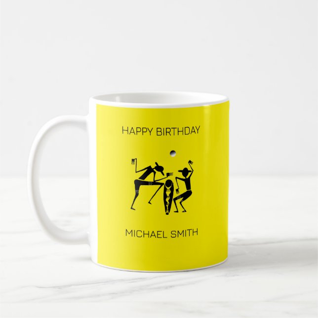 African Art Awesome Silhouette Dancers  Coffee Mug (Left)