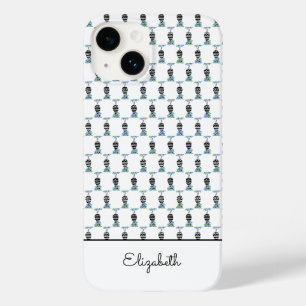 African Art, Blue Tropical Floral Case-Mate iPhone 14 Case
