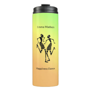 African Art, Colourful Happiness Dance  Thermal Tumbler