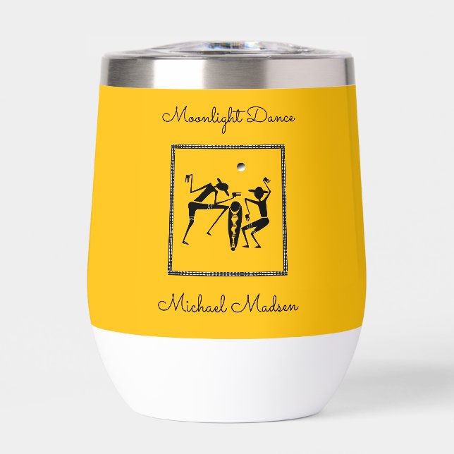 African Art, Cute and Funny Moonlight Dance (Front)