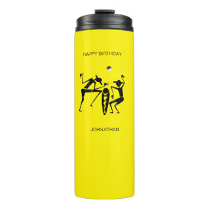 African Art, Cute and Funny Moonlight Dance Thermal Tumbler