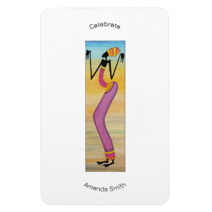 African Art Cute and Stylish Girl Birthdyay Magnet
