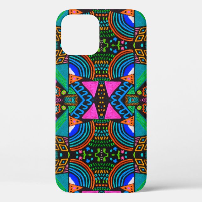African art drawing. Seamless aztec pattern. Chero Case-Mate iPhone Case (Back)