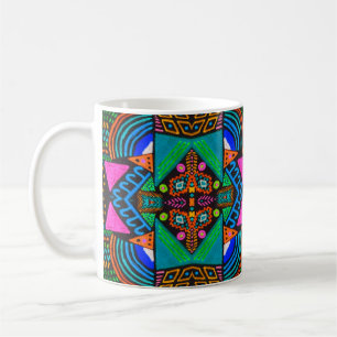 African art drawing. Seamless aztec pattern. Chero Coffee Mug