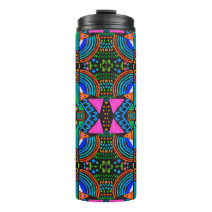 African art drawing. Seamless aztec pattern. Chero Thermal Tumbler
