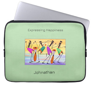 African Art, Expressing Happiness Laptop Sleeve