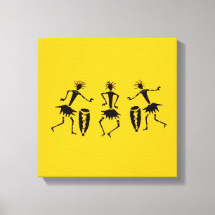 African Art, Happy Dance Canvas Print