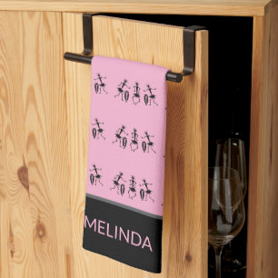 African Art, Inspirational Dance, Cute Pink Tea Towel