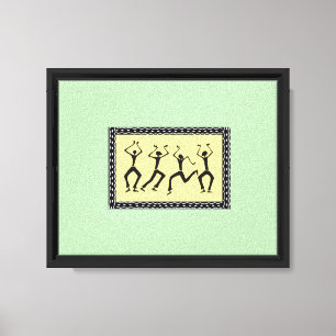 African Art, Let's Party Canvas Print