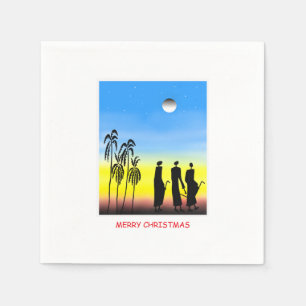 African Art, Merry Christmas, Napkin
