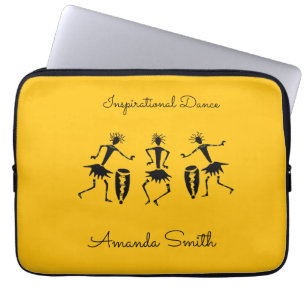 African Art, Orange Cloud Inspirational Dance Laptop Sleeve
