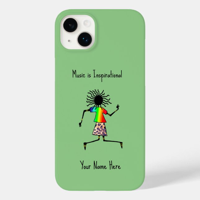African Art, Personalised Happy Dance  Case-Mate iPhone Case (Back)