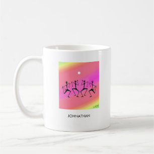 African Art, Rainbow Dance Celebration Coffee Mug