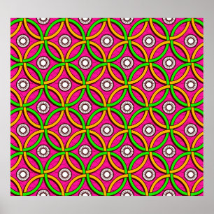 African Art: Seamless Abstract Picture Poster