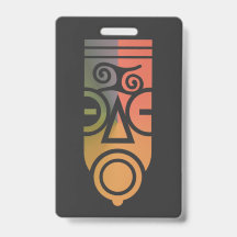 African art T-Shirt ID Badge