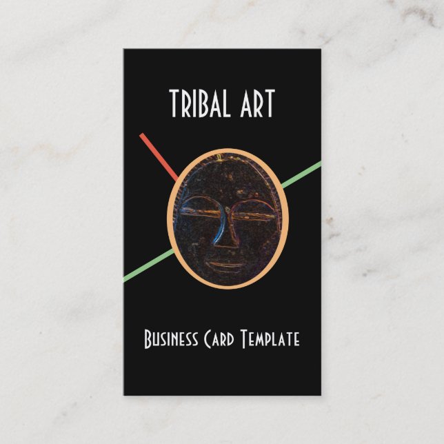 African Art Tribal Business Card (Front)