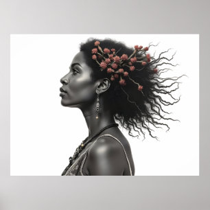 African art woman fashion design poster