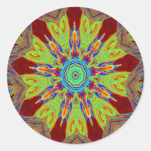 African Asian European ethnic pattern Classic Round Sticker