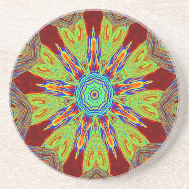 African Asian European ethnic pattern Coaster (Front)