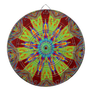 African Asian European ethnic pattern Dartboard