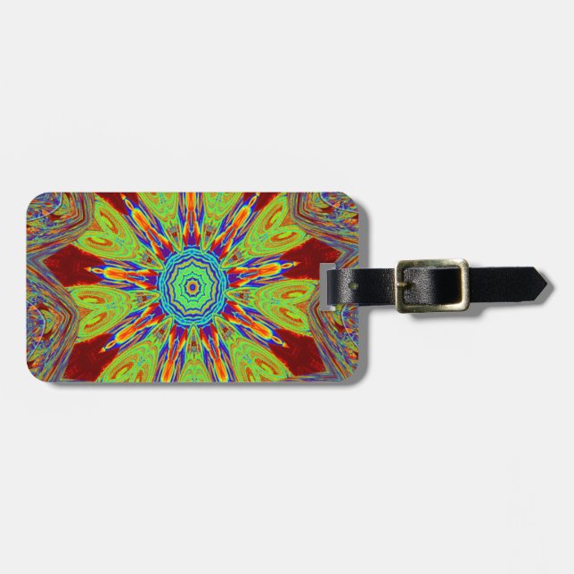African Asian European ethnic pattern Luggage Tag (Front Horizontal)