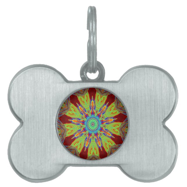 African Asian European ethnic pattern Pet ID Tag (Front)