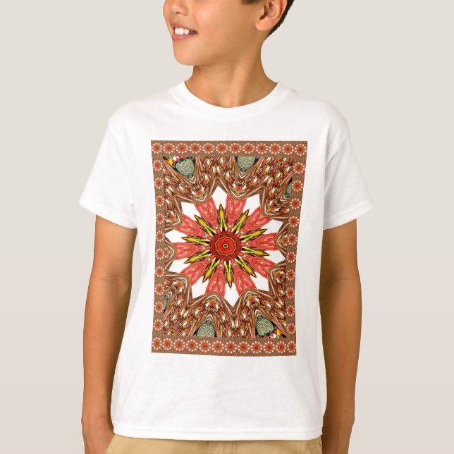 African Asian traditional edgy pattern T-Shirt (Front)