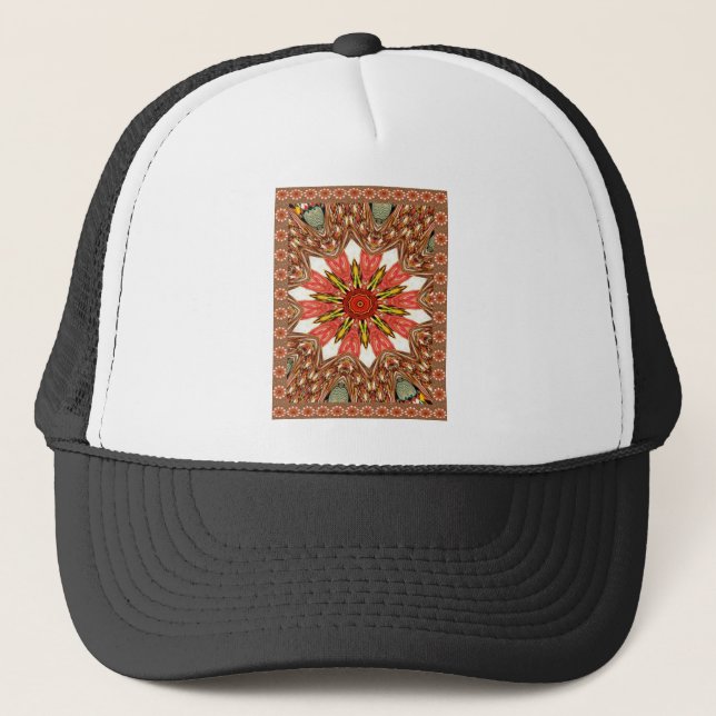 African Asian traditional edgy pattern Trucker Hat (Front)
