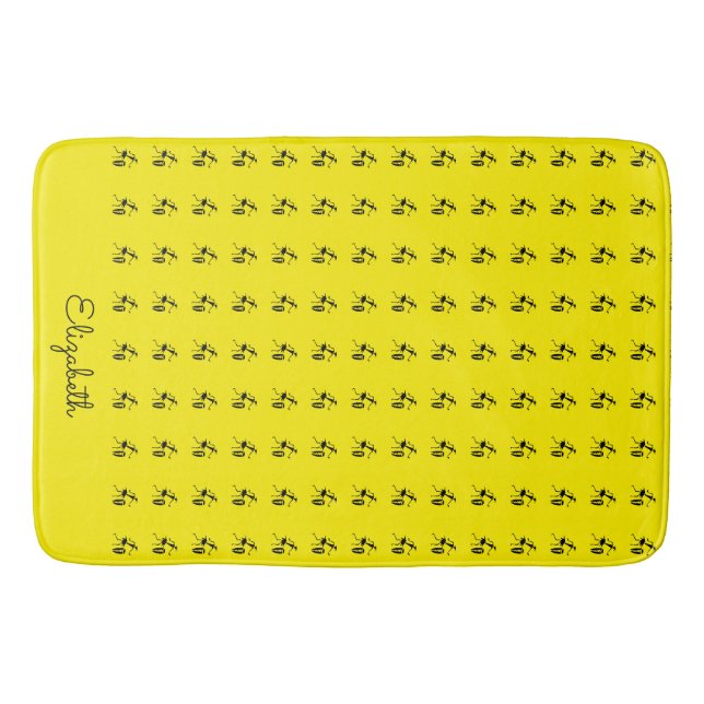 African, Awesome Silhouette Dancers Bath Mat (Front)