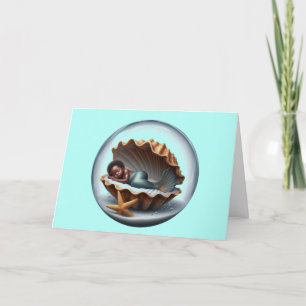 African Baby Mermaid Card