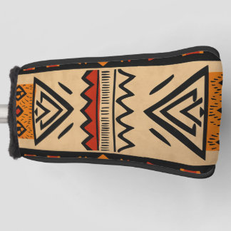 African background in warm colours golf head cover