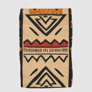 African background in warm colours golf towel
