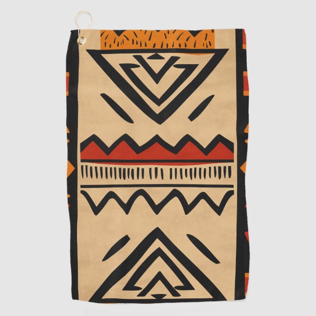 African background in warm colours golf towel (Front)