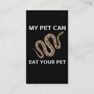 African Ball Python Owner Pet Reptile Lover Business Card