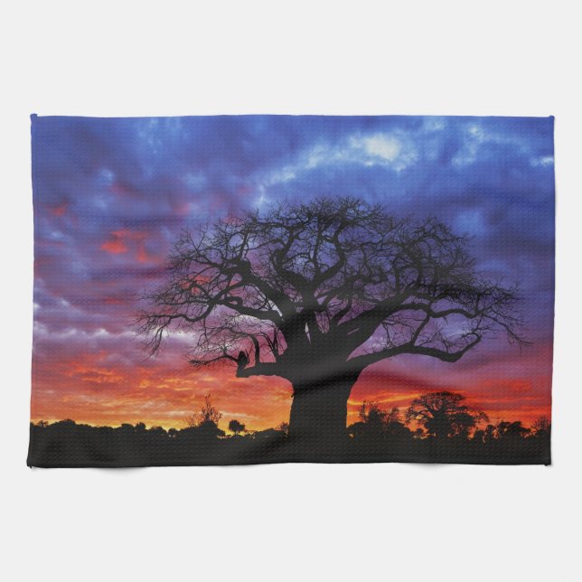 African baobab tree, Adansonia digitata, 2 Tea Towel (Horizontal)