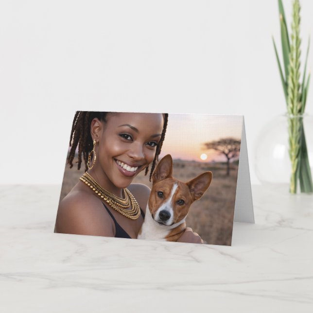 African Basenji Blank Card  (Front)