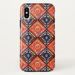 African Basket Weave Multi Pattern iPhone X Case