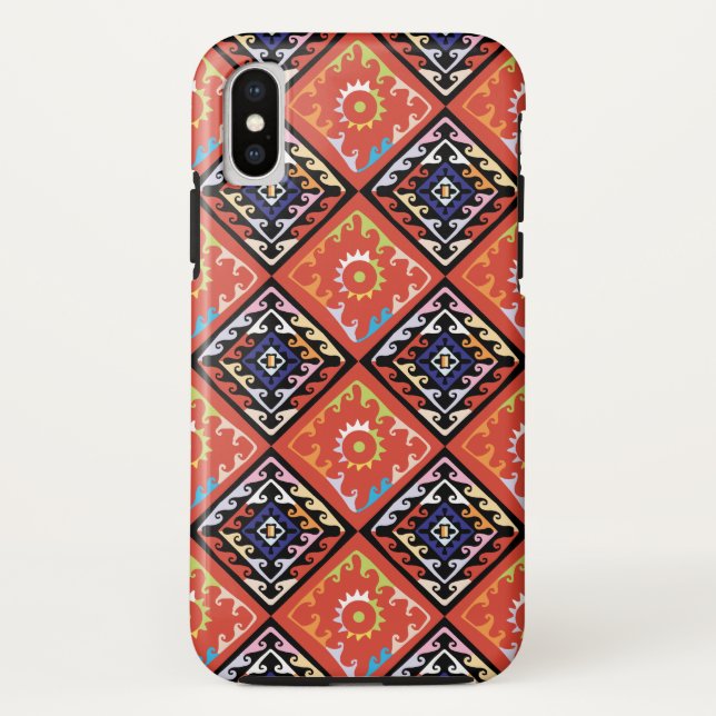 African Basket Weave Multi Pattern Case-Mate iPhone Case (Back)