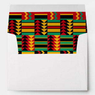 African Basket Weave Pride Red Yellow Green Black Envelope
