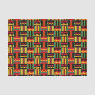 African Basket Weave Pride Red Yellow Green Black Tissue Paper